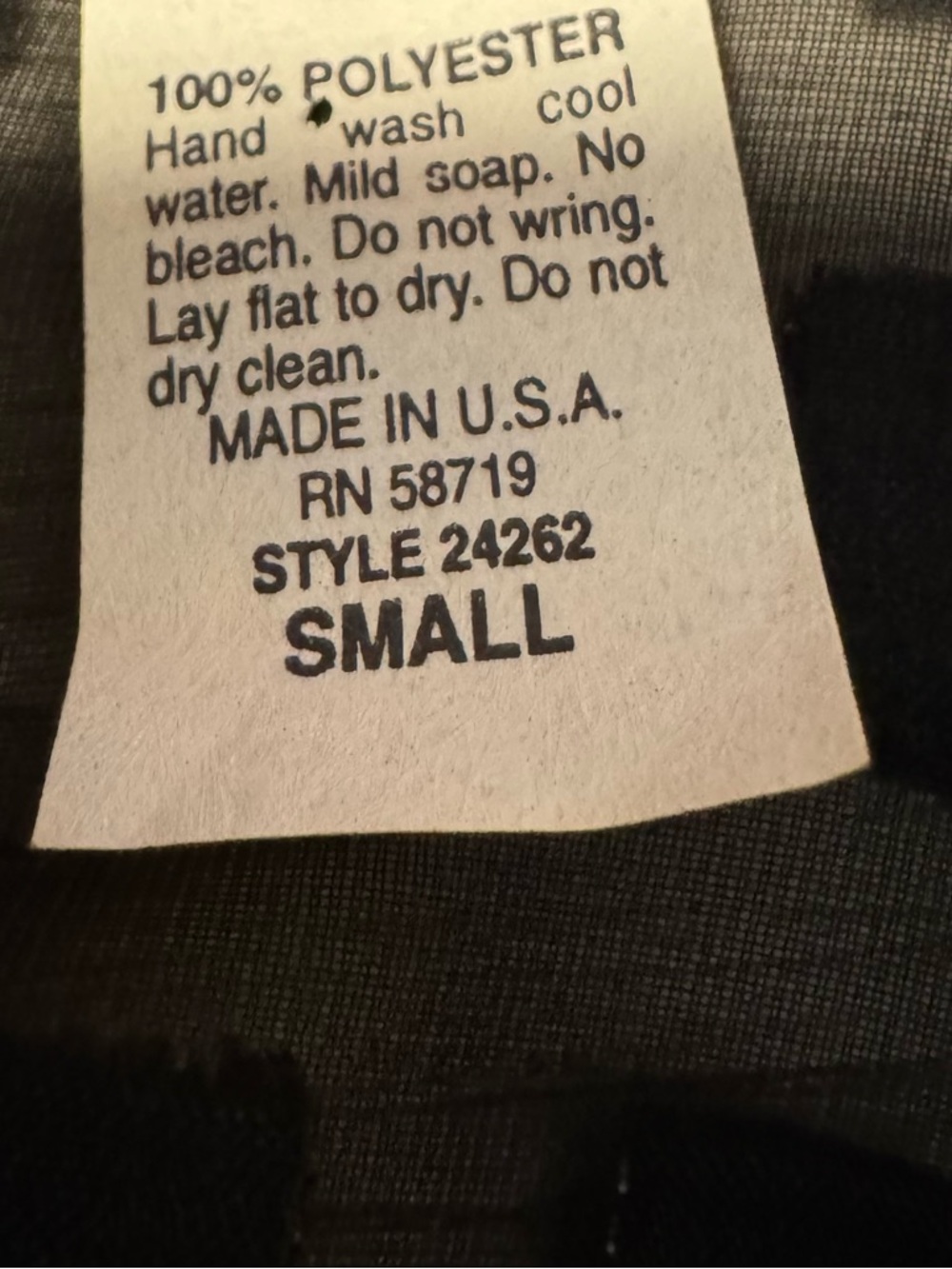 Notations Woman Black Sheer Button Front Blouse Sz S Square Grids Made In USA - Picture 5 of 12